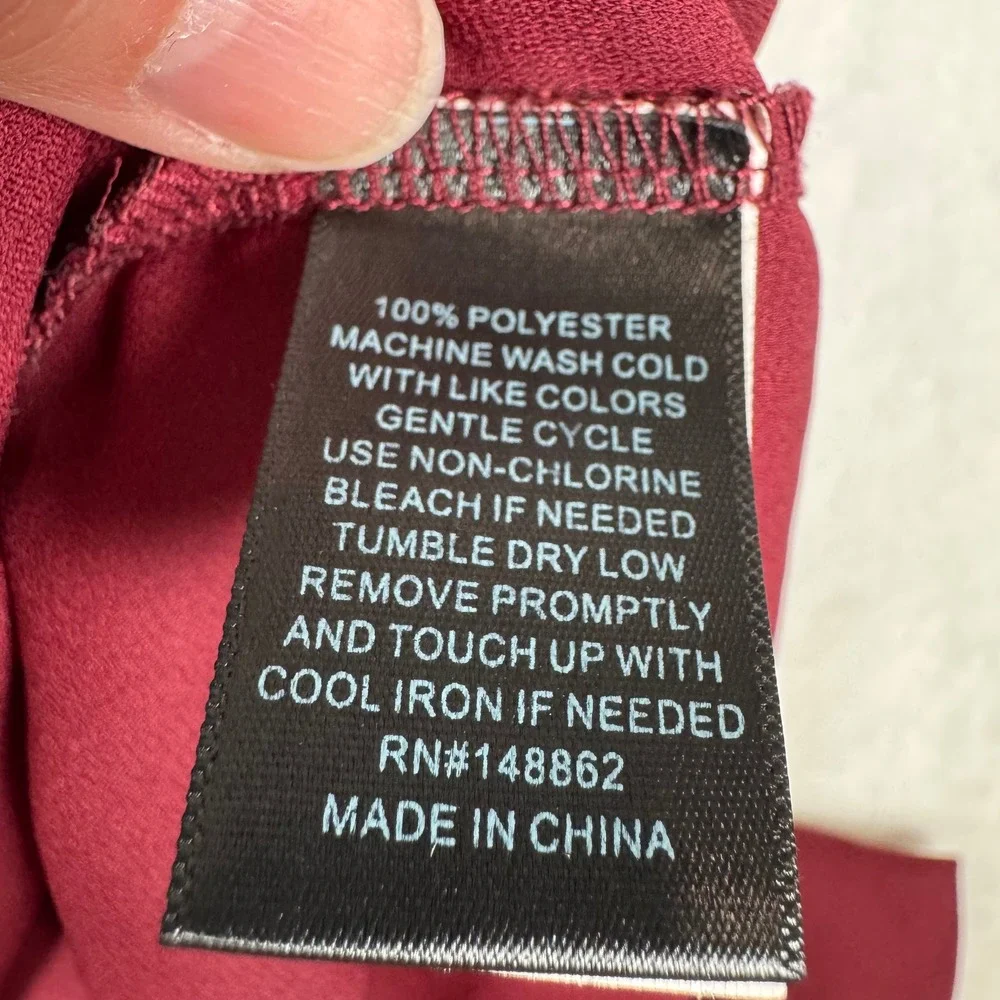 Torrid Burgundy Cold Shoulder High Low Maxi Dress 2 2X 10697312 | Womens Plus 2X - Picture 5 of 9